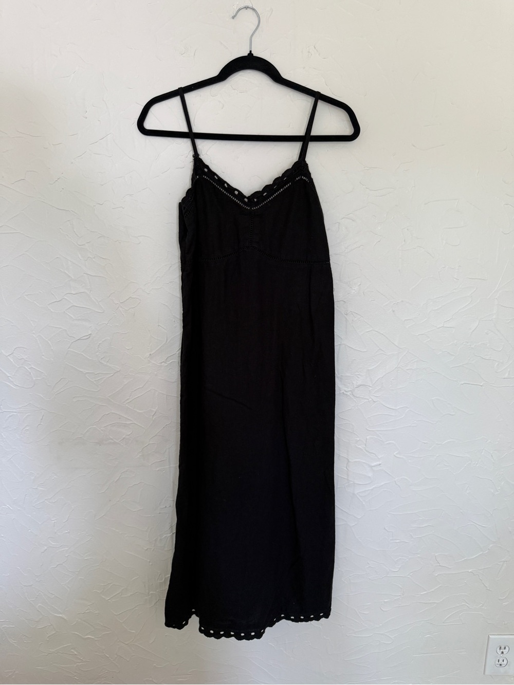 Old Navy Linen Blend Dress Black Size Small